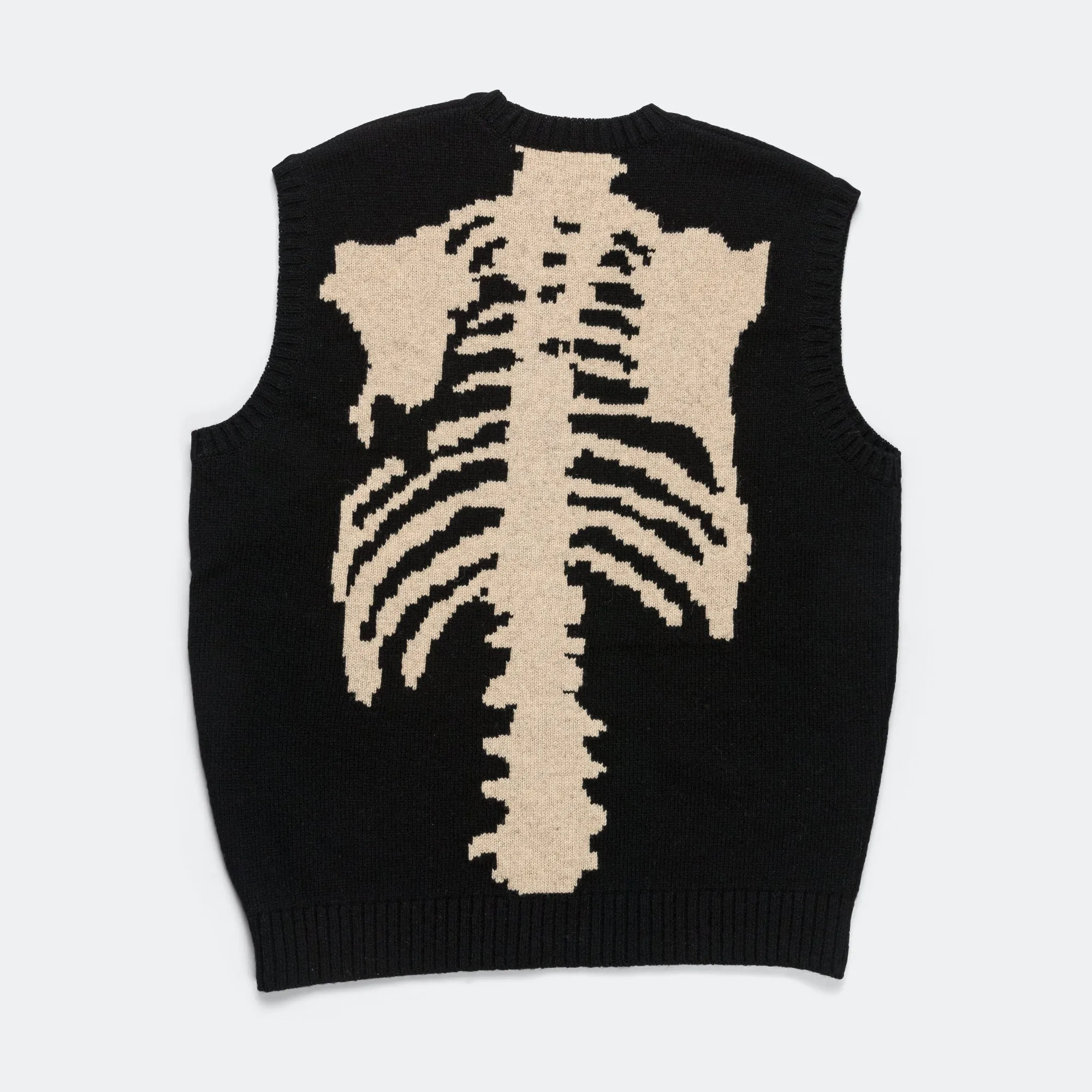 5G Wool BONE Vest - Black