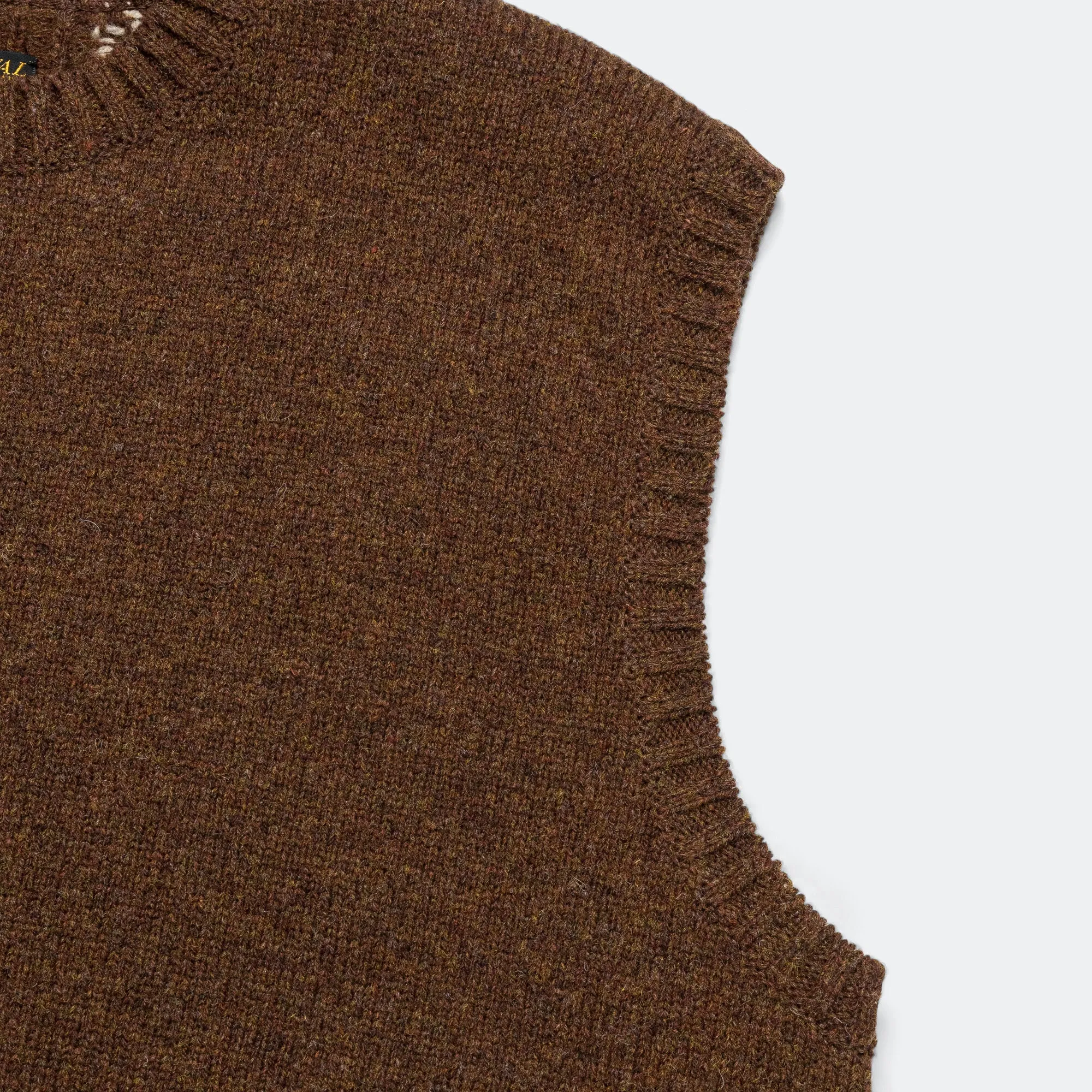 5G Wool BONE Vest - Brown
