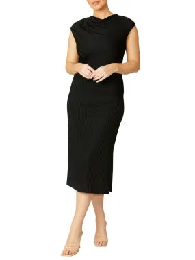 Anita Black Ribbed Dress