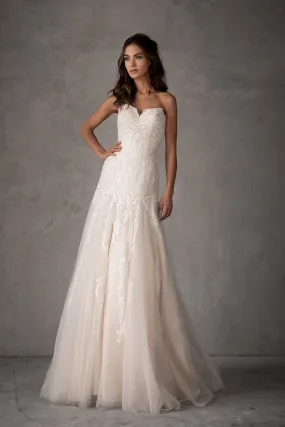 Applique Strapless Bridal Gown by Abby Lane 97109