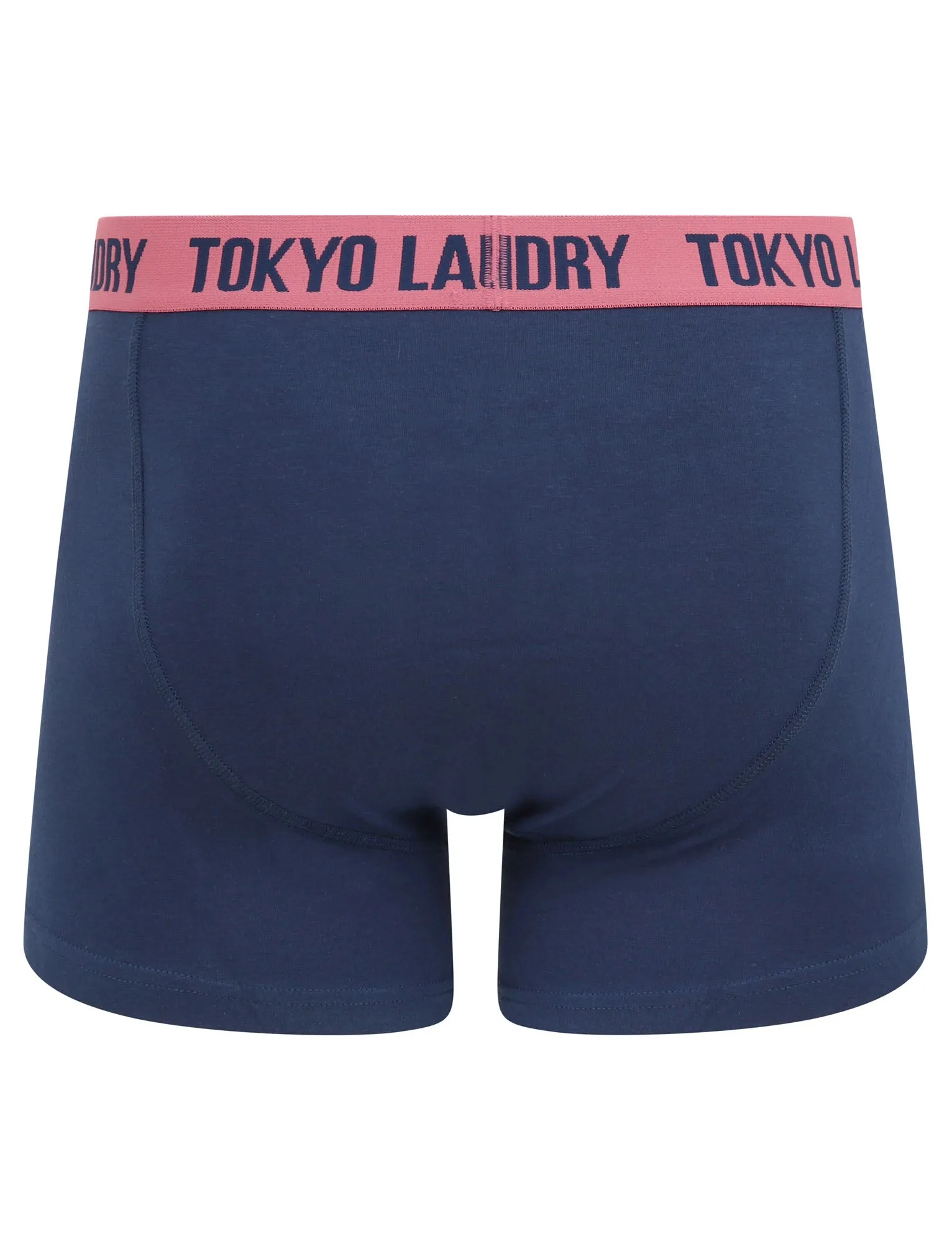 Arley (2 Pack) Striped Boxer Shorts Set in Heather Rose / Medieval Blue - Tokyo Laundry