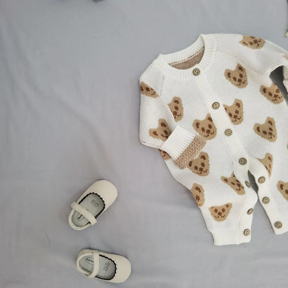 Baby Long Sleeve Knitted Autumn Winter Knitted Sweater Romper Wholesale Baby Clothes