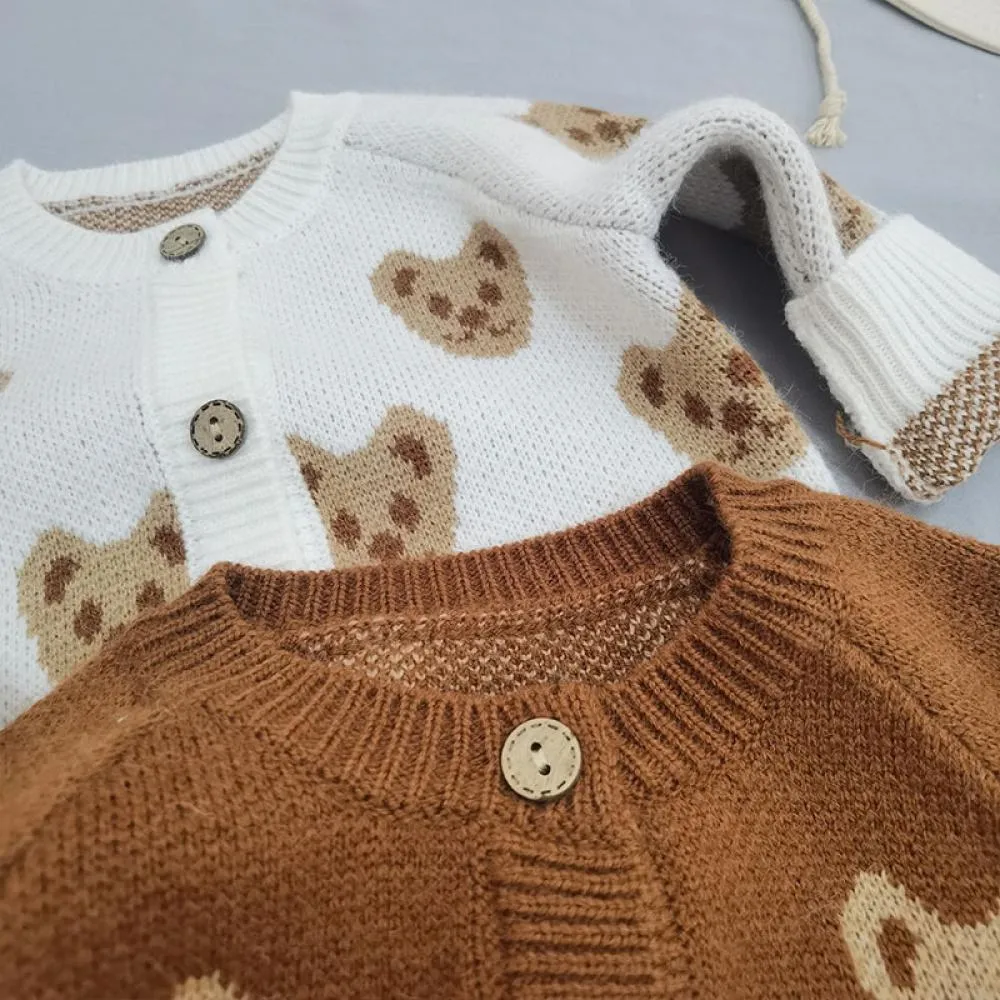 Baby Long Sleeve Knitted Autumn Winter Knitted Sweater Romper Wholesale Baby Clothes