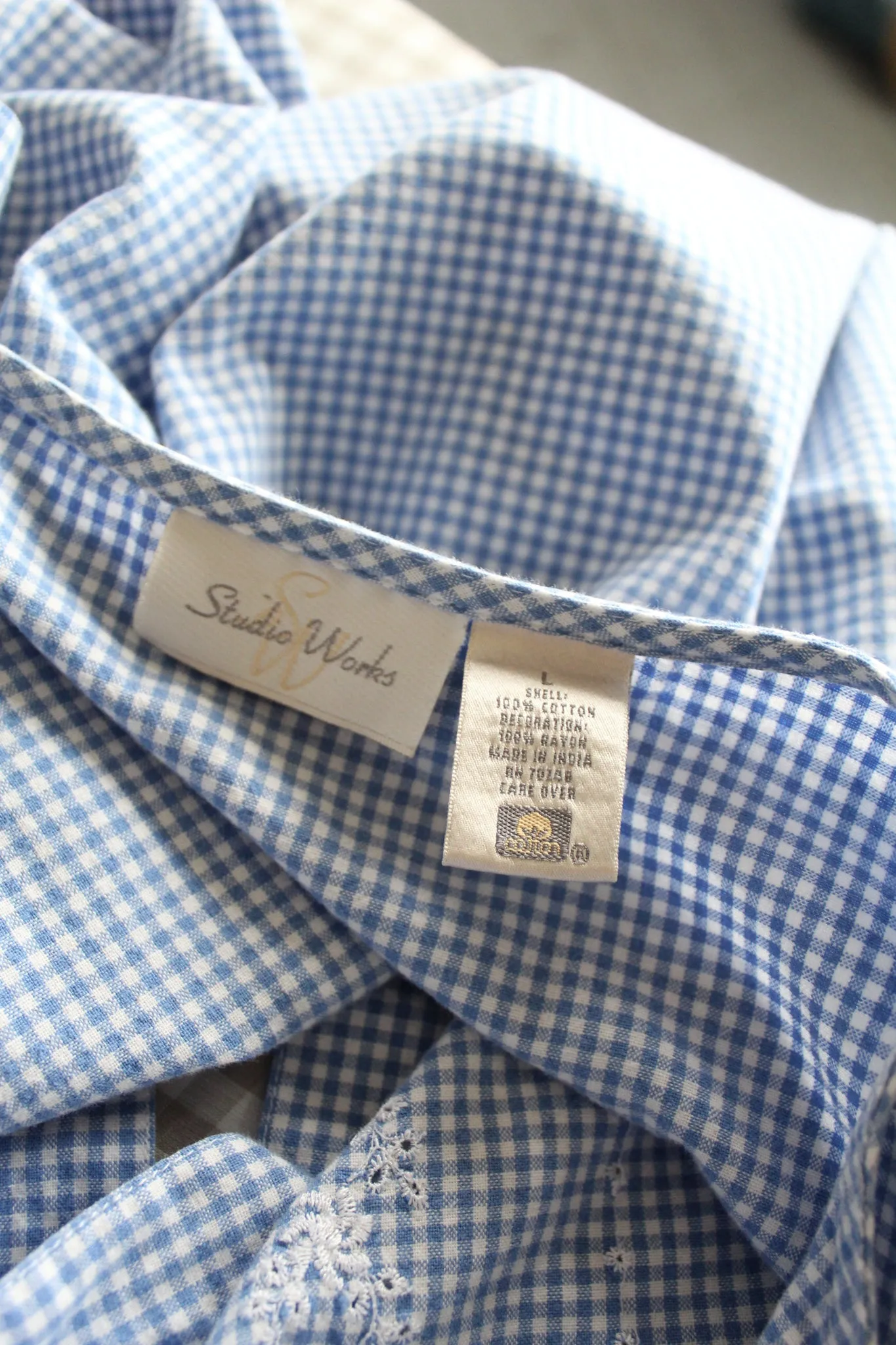 bellflower gingham button up