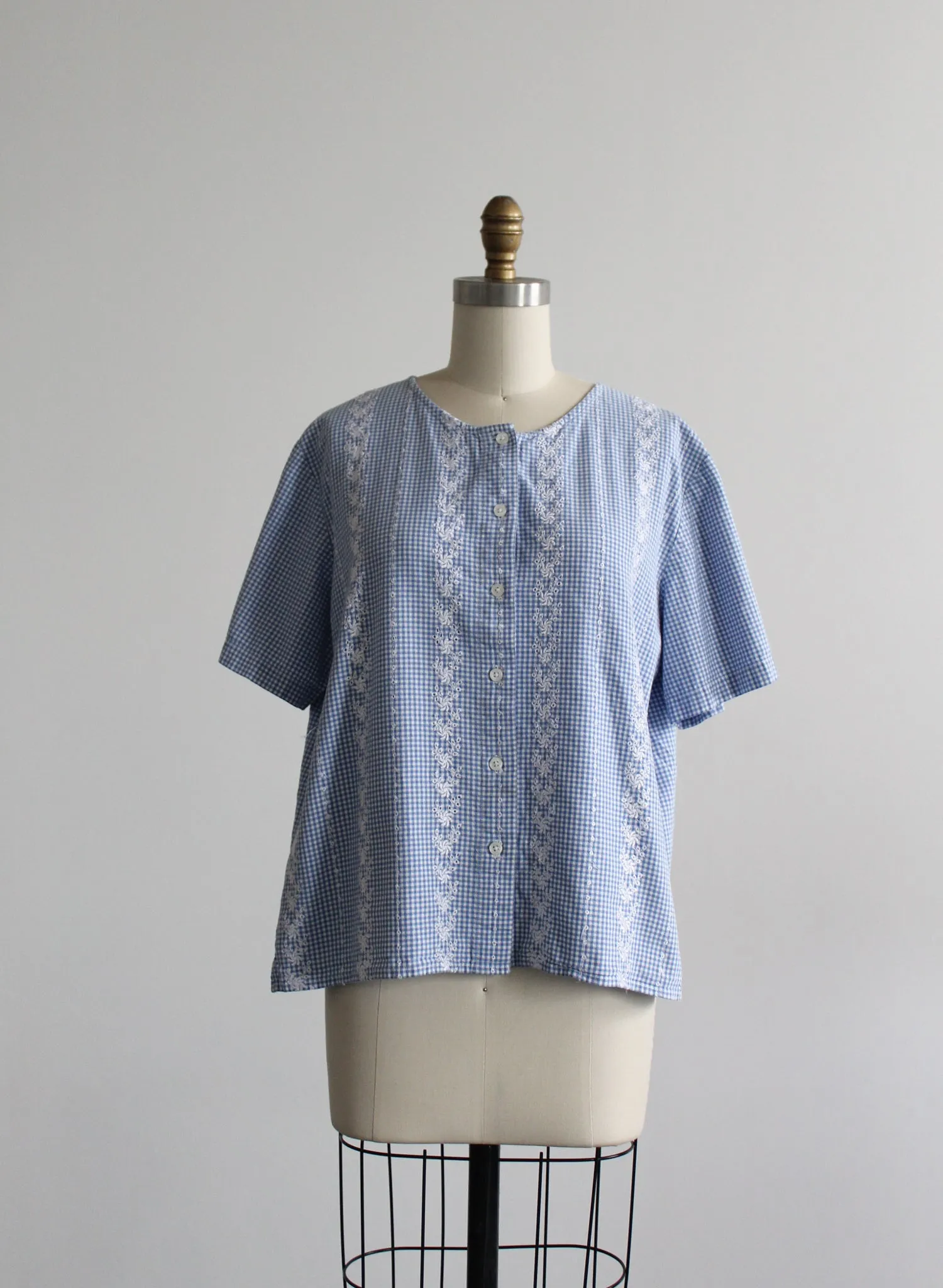 bellflower gingham button up