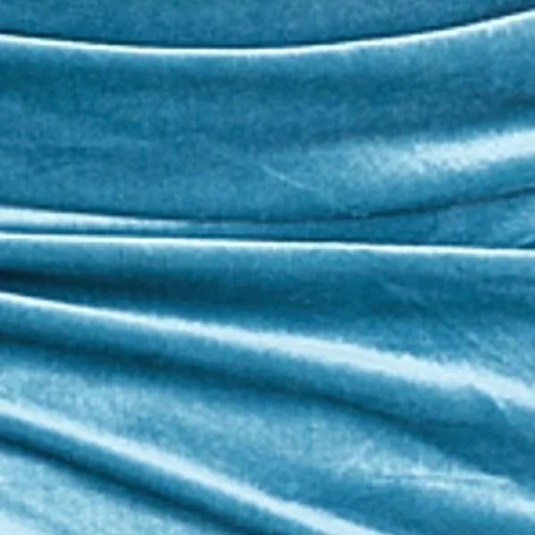 Beverly Asymmetrical Hem Ruched Velvet Dress