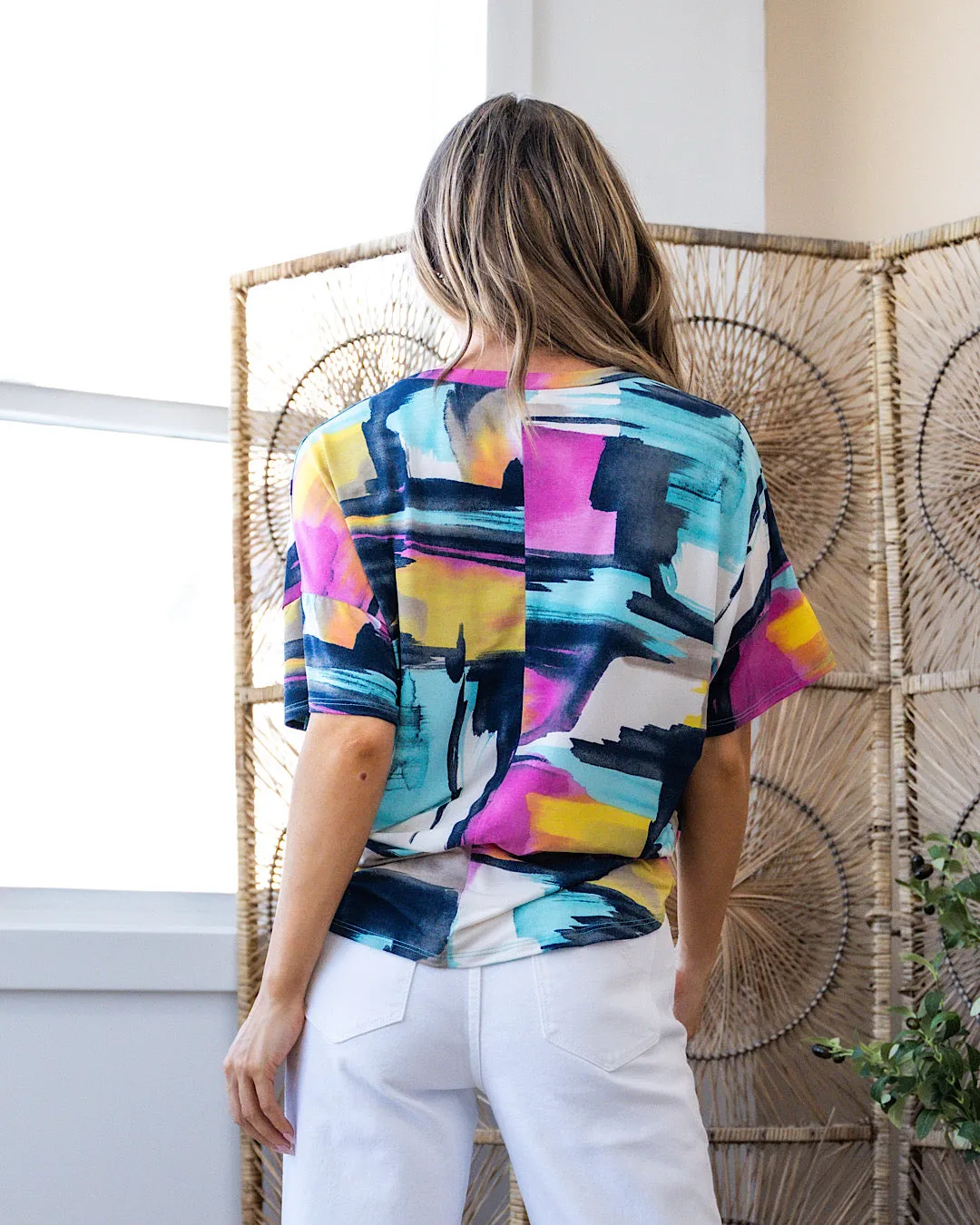 Beverly Water Color Patterned Top FINAL SALE