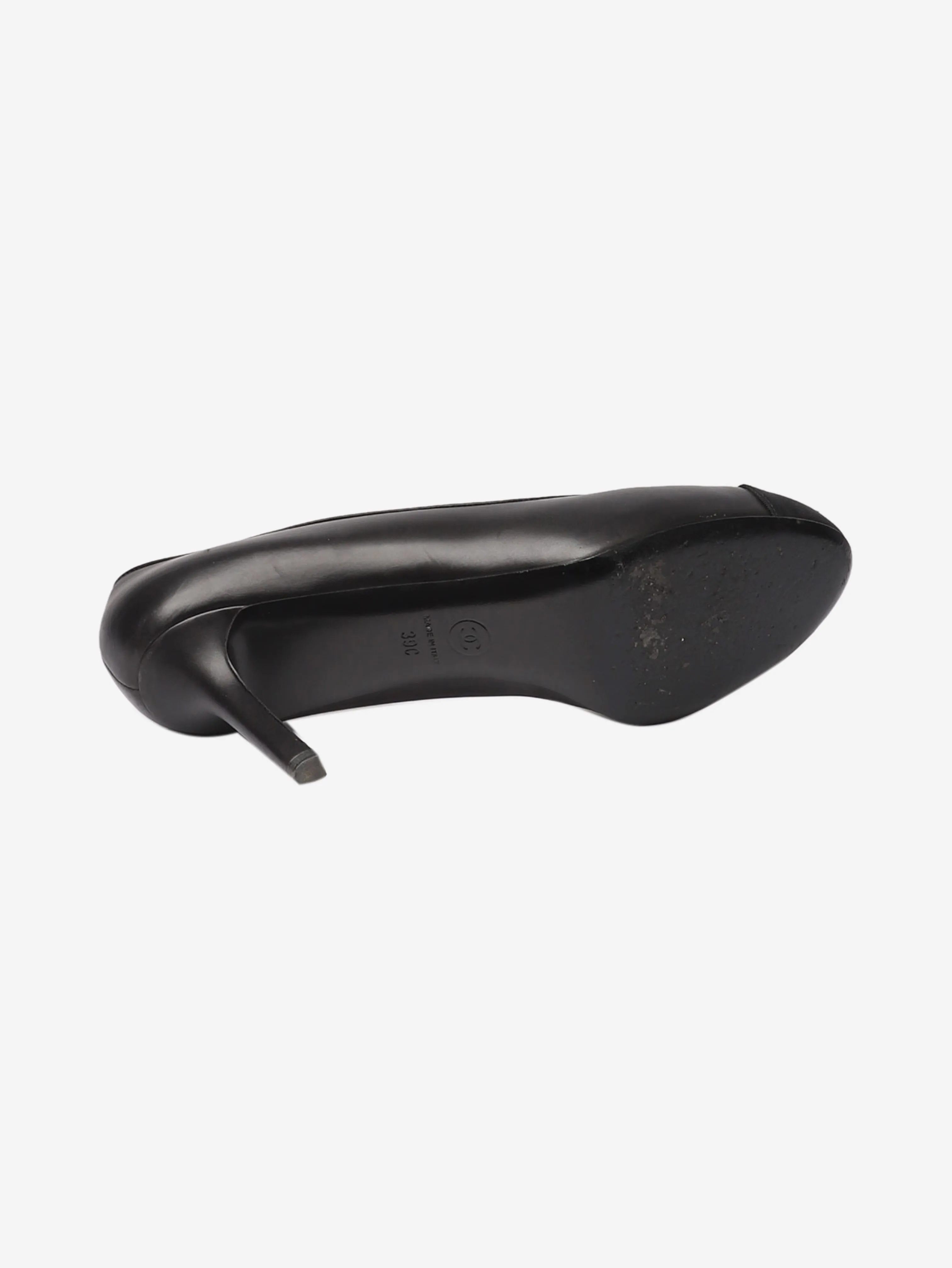 Black leather pumps - size EU 39