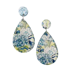 Blue hydrangea - Earrings