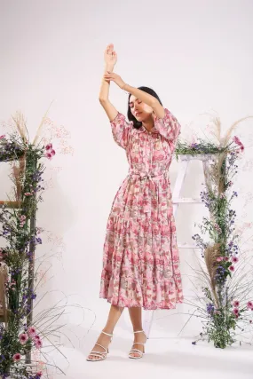 Blush Muslin Silk Pink Dress