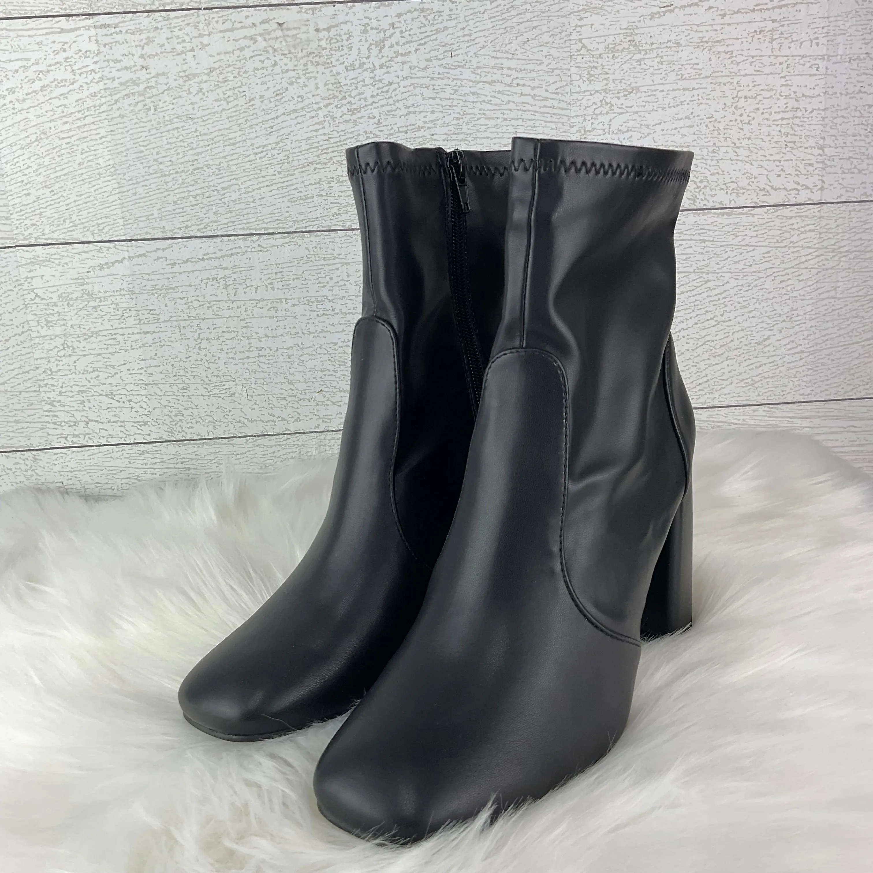 Boots Ankle Heels By Madden Girl In Black, Size: 7