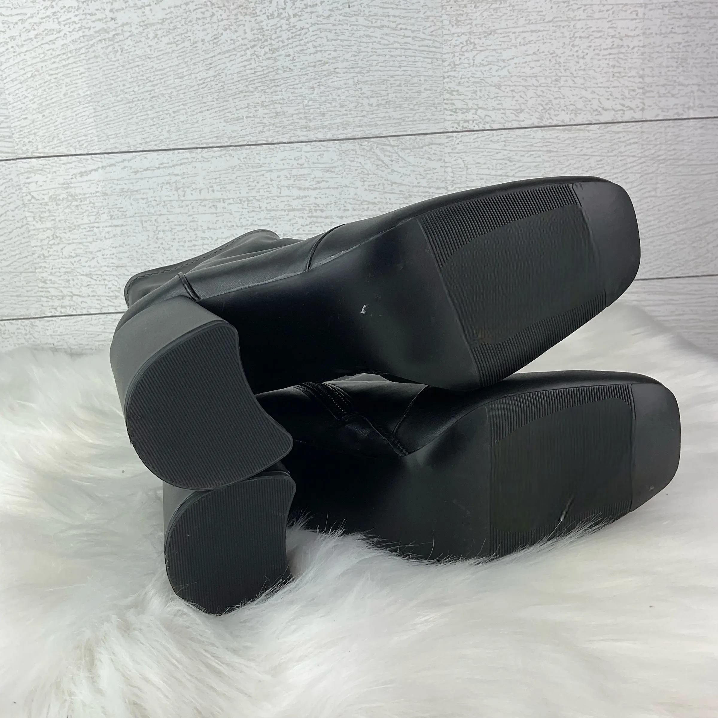 Boots Ankle Heels By Madden Girl In Black, Size: 7