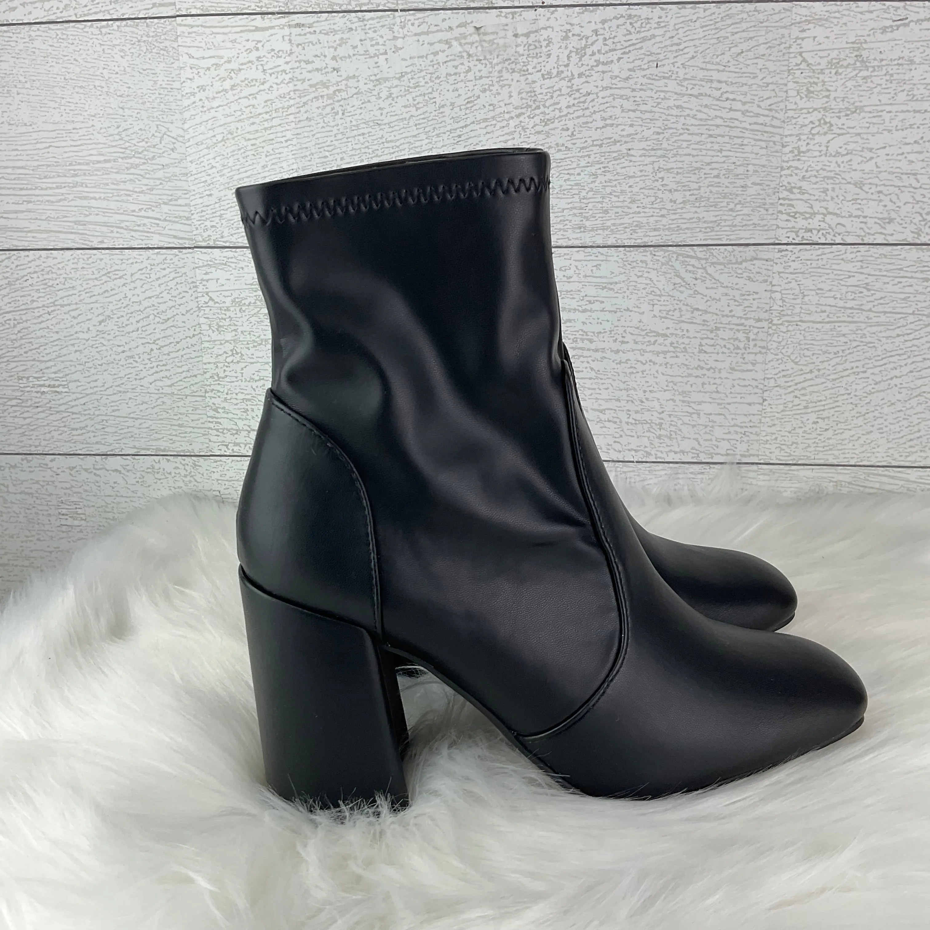Boots Ankle Heels By Madden Girl In Black, Size: 7