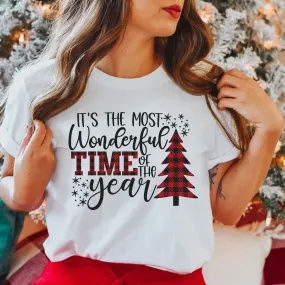 Buffalo Christmas Trees Wonderful Time of the Year T-Shirt