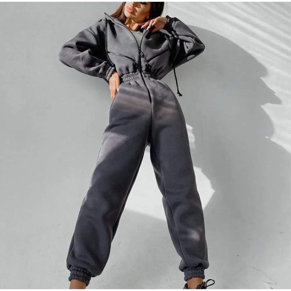 Casual Women Zipper Tracksuit