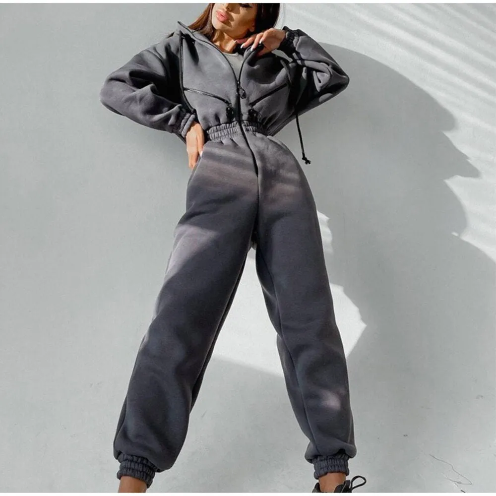 Casual Women Zipper Tracksuit