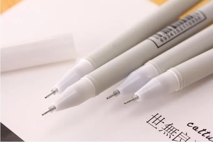 Cat Gel Pen - Grey - Set of 4