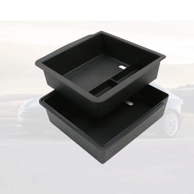 Center Armrest Storage Box Double-Layered  for Tesla Model 3 Highland