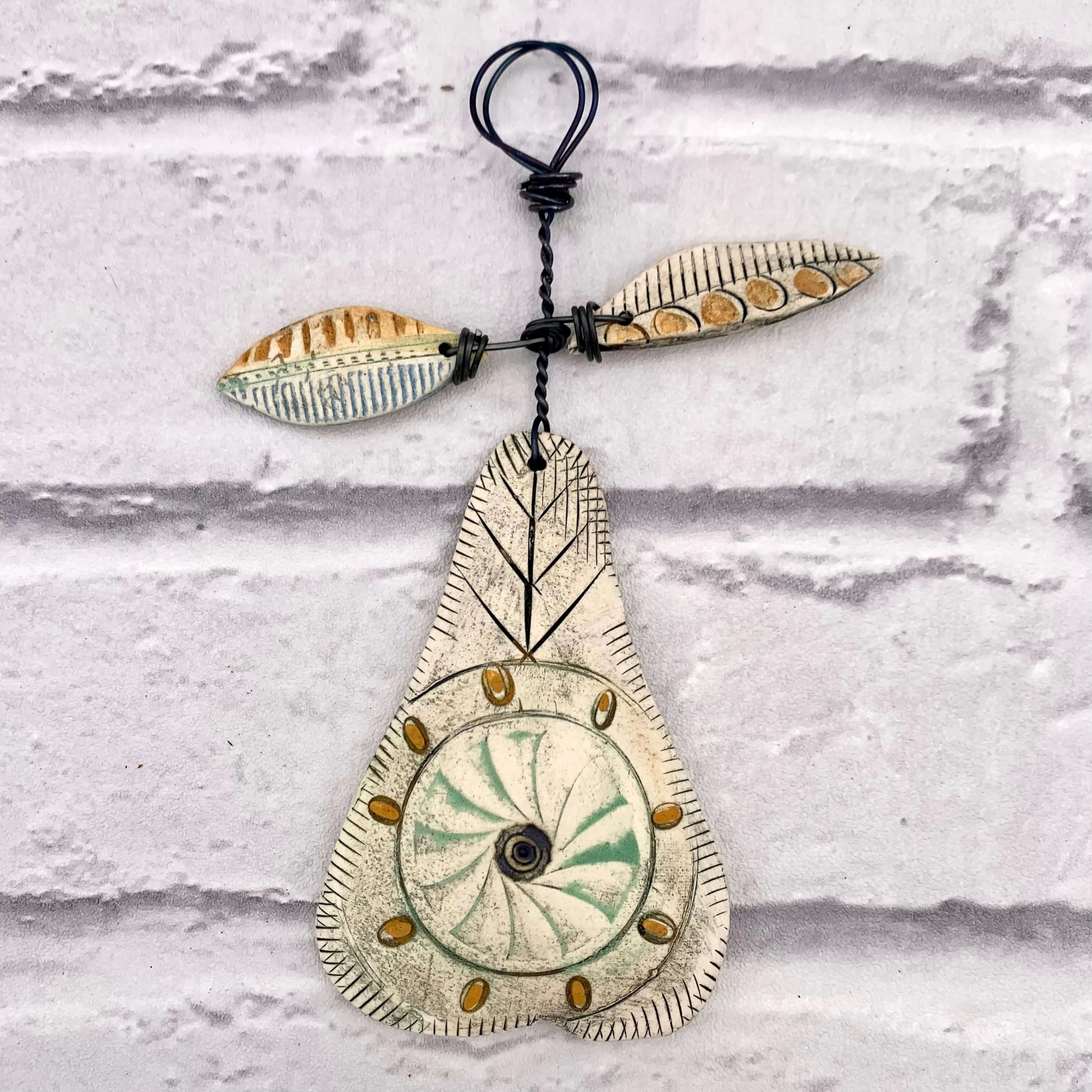 Ceramic Pear Hanging Decoration