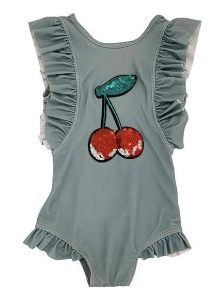 Cherry Sequin Swim Suit