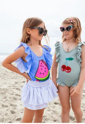 Cherry Sequin Swim Suit