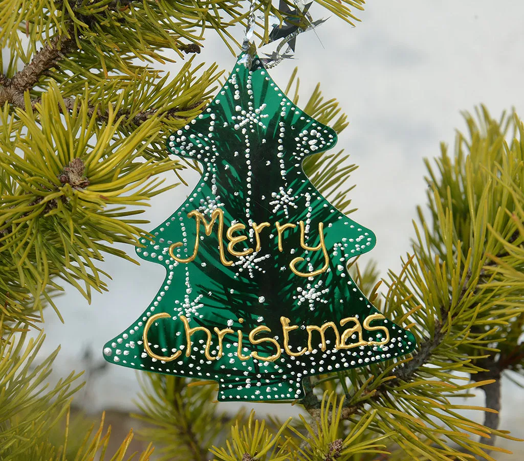 Christmas Gift Tag & Tree Bauble in TRADITIONAL GREEN