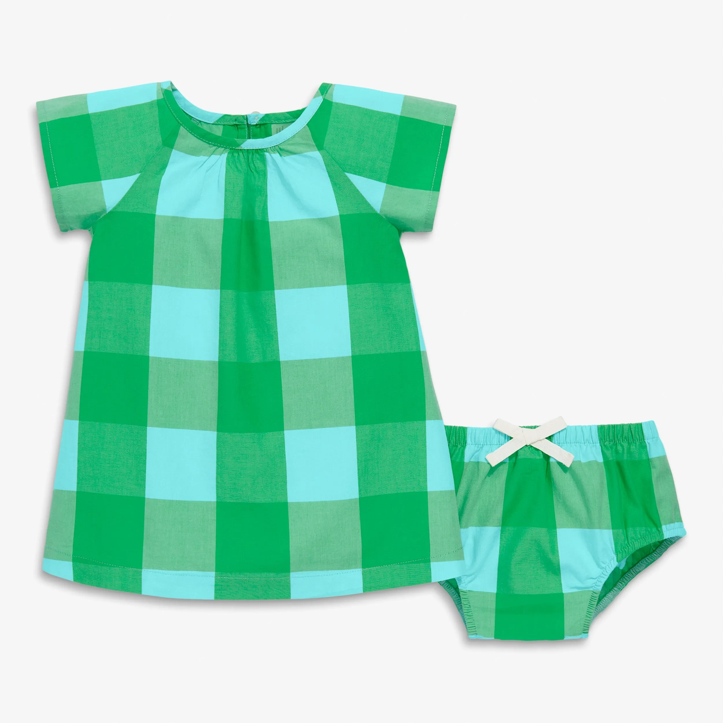 Clearance baby dress & bloomer set in gingham