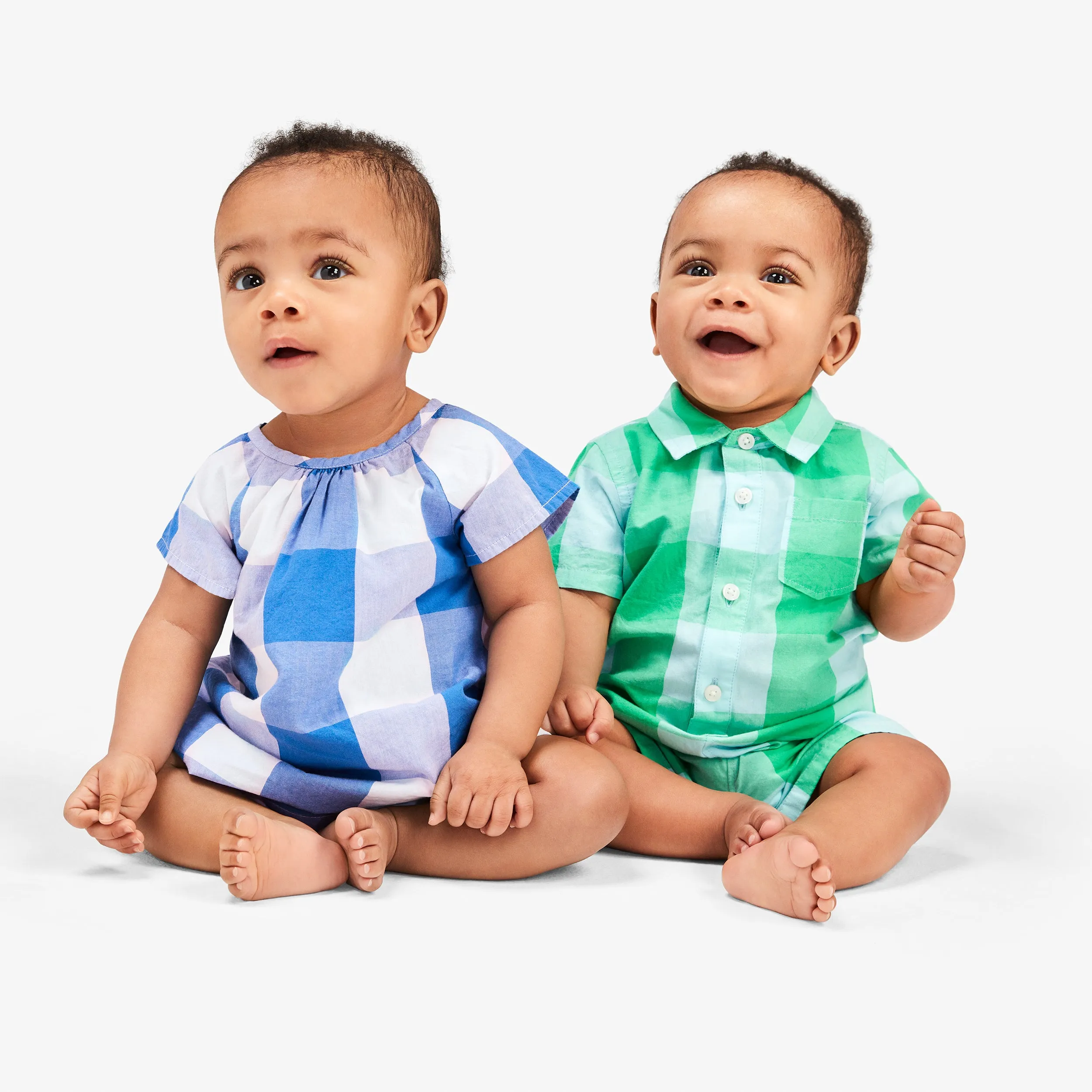 Clearance baby dress & bloomer set in gingham