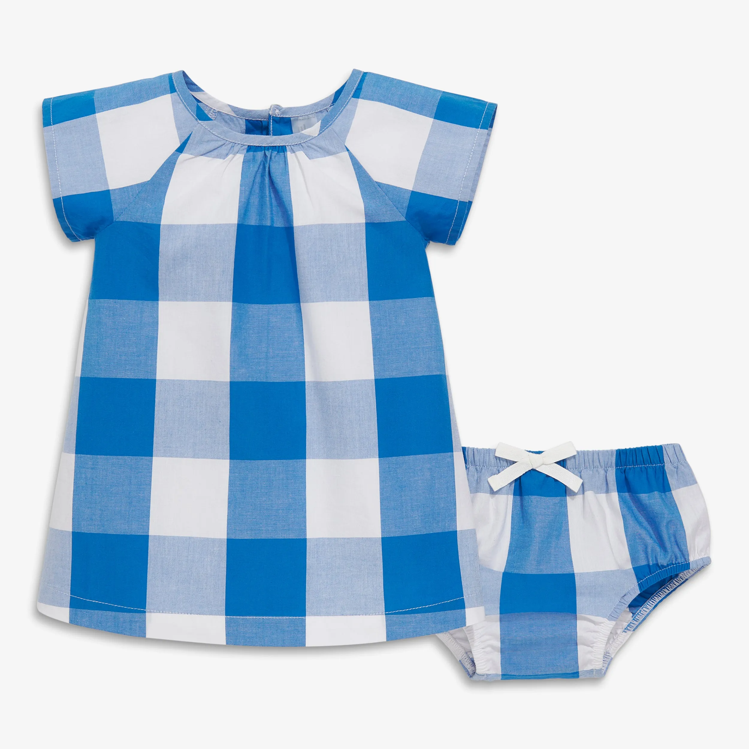 Clearance baby dress & bloomer set in gingham