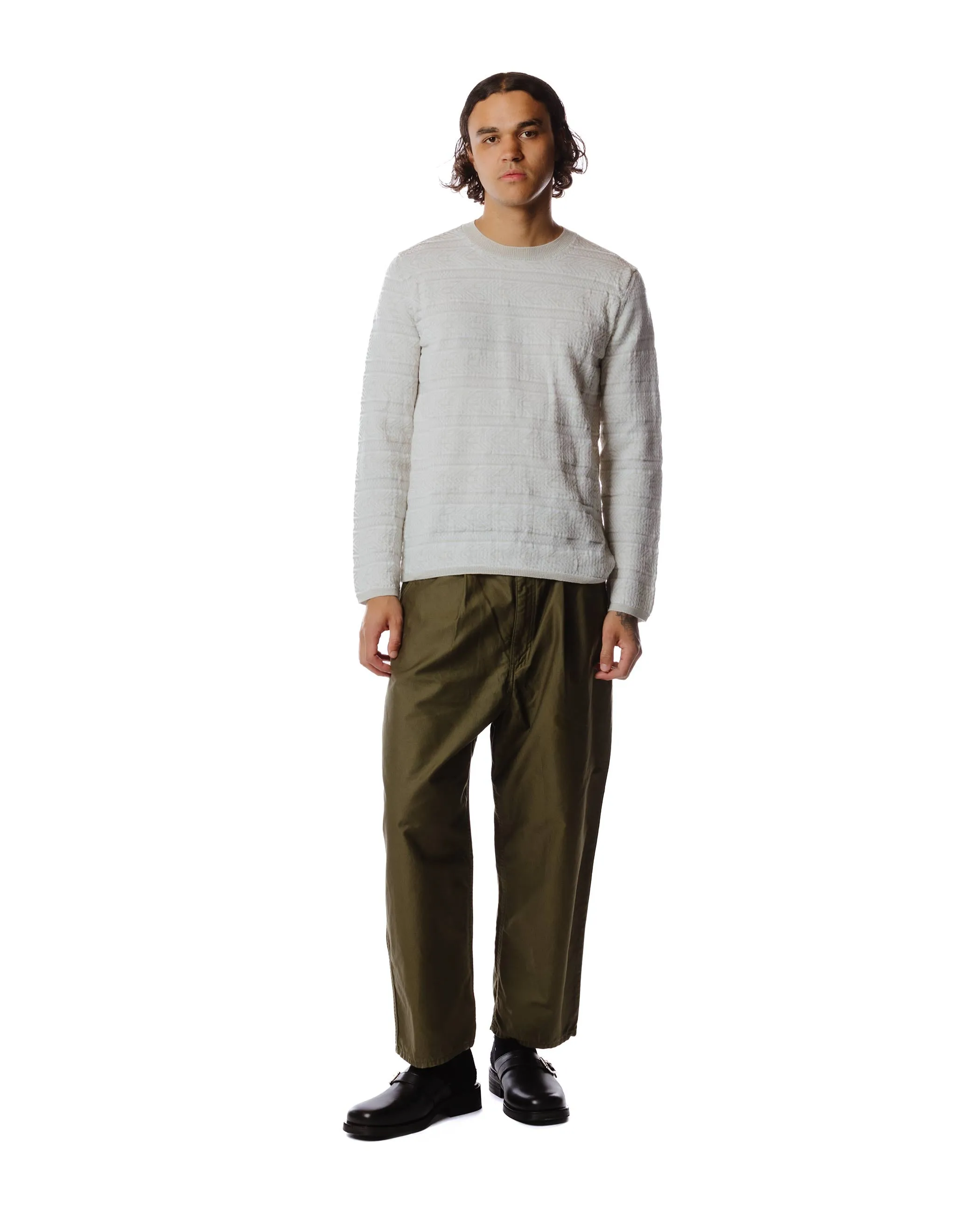 Comme des Garçons SHIRT Jacquard Knit Sweater Silver Grey