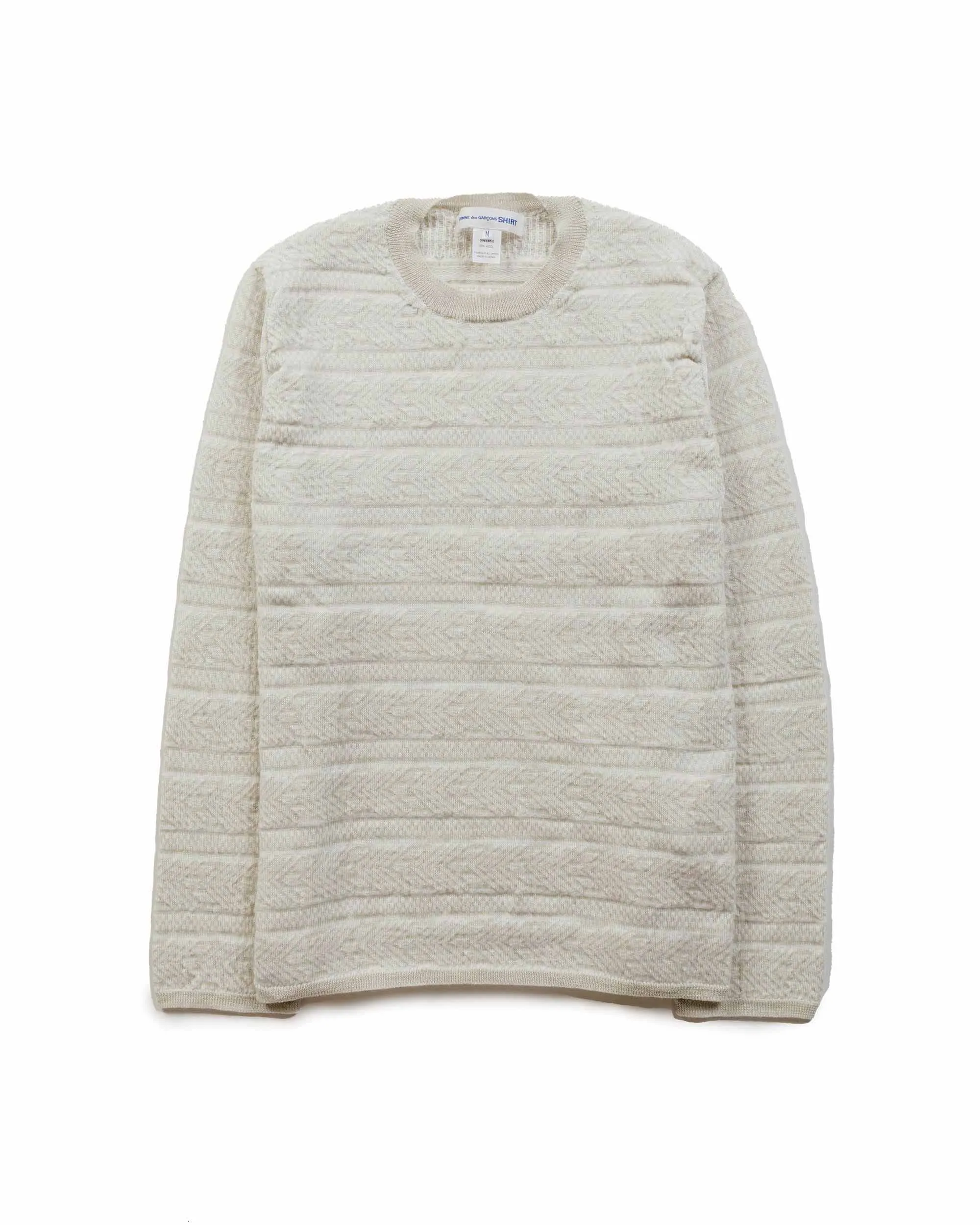 Comme des Garçons SHIRT Jacquard Knit Sweater Silver Grey