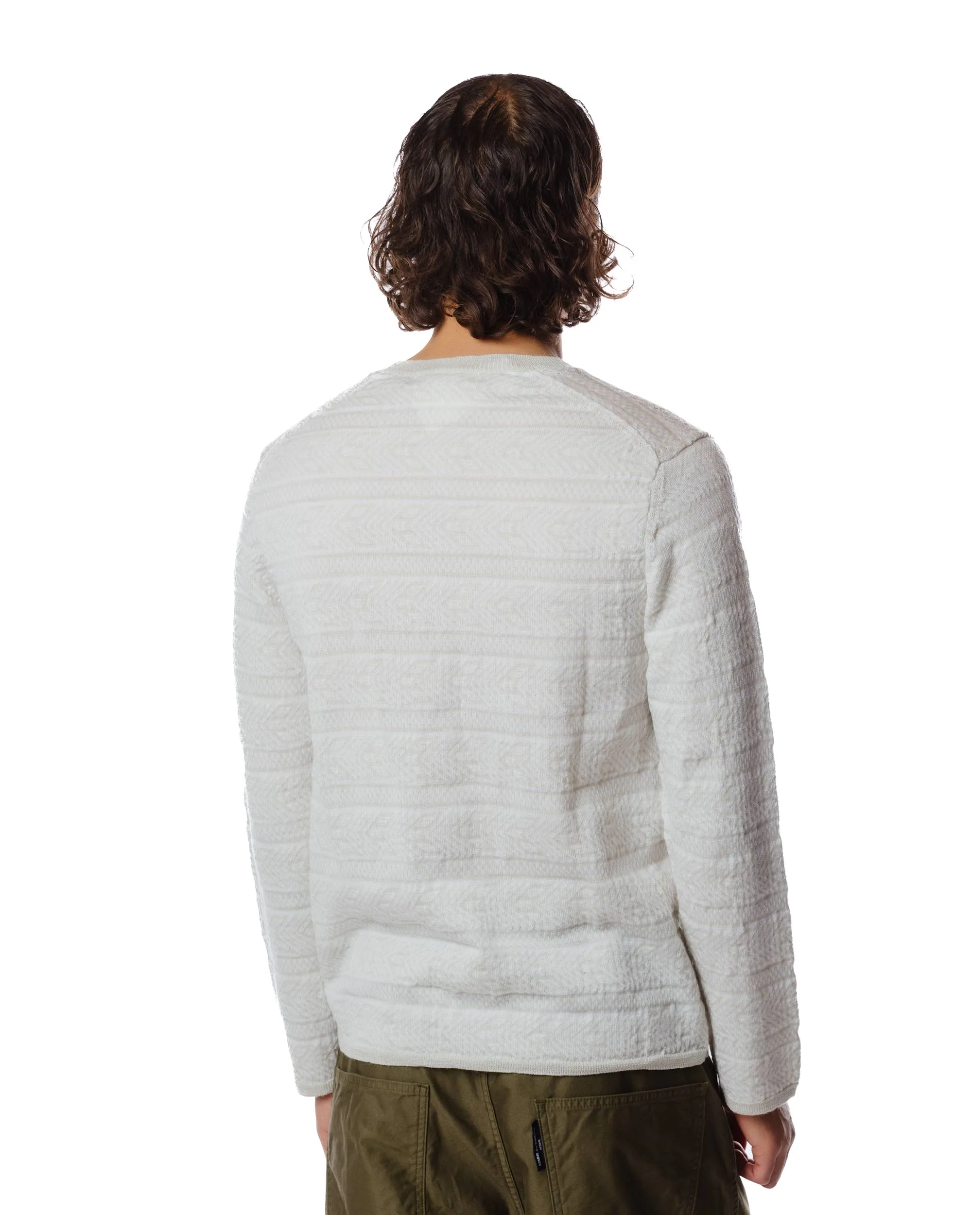 Comme des Garçons SHIRT Jacquard Knit Sweater Silver Grey