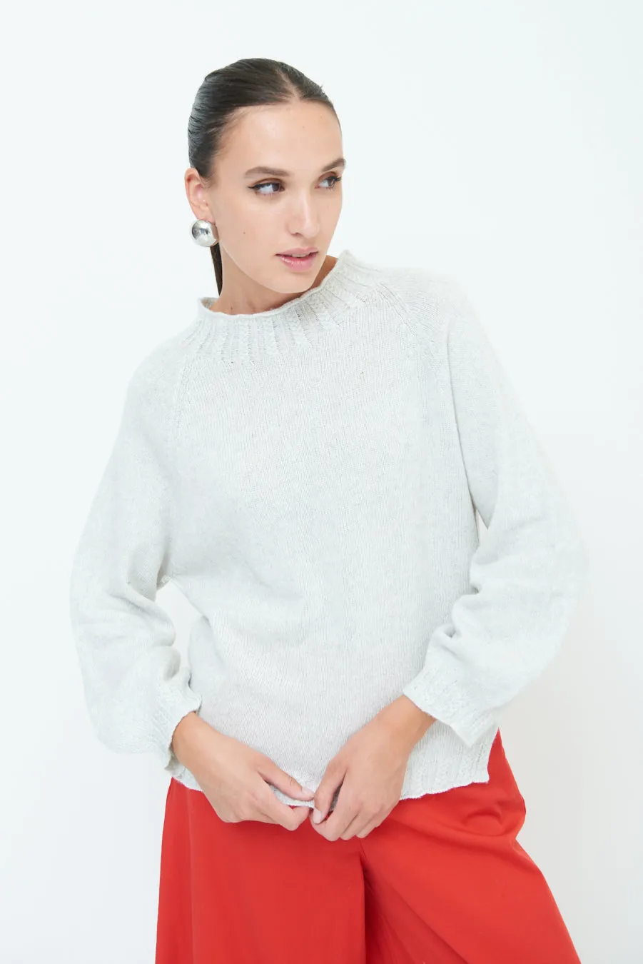Cozy balloon sleeve sweater wholesale