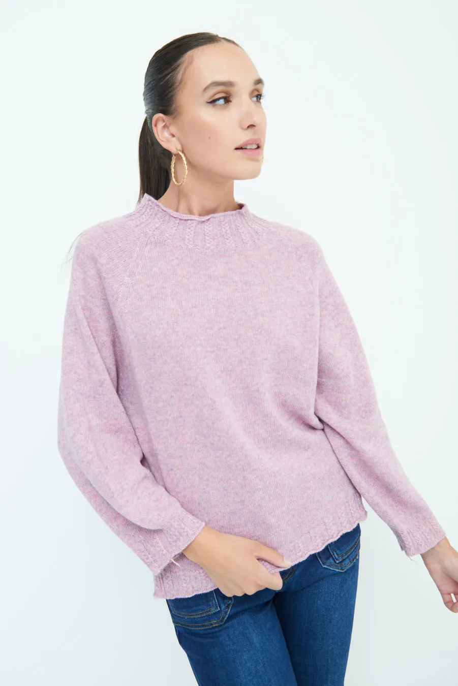 Cozy balloon sleeve sweater wholesale