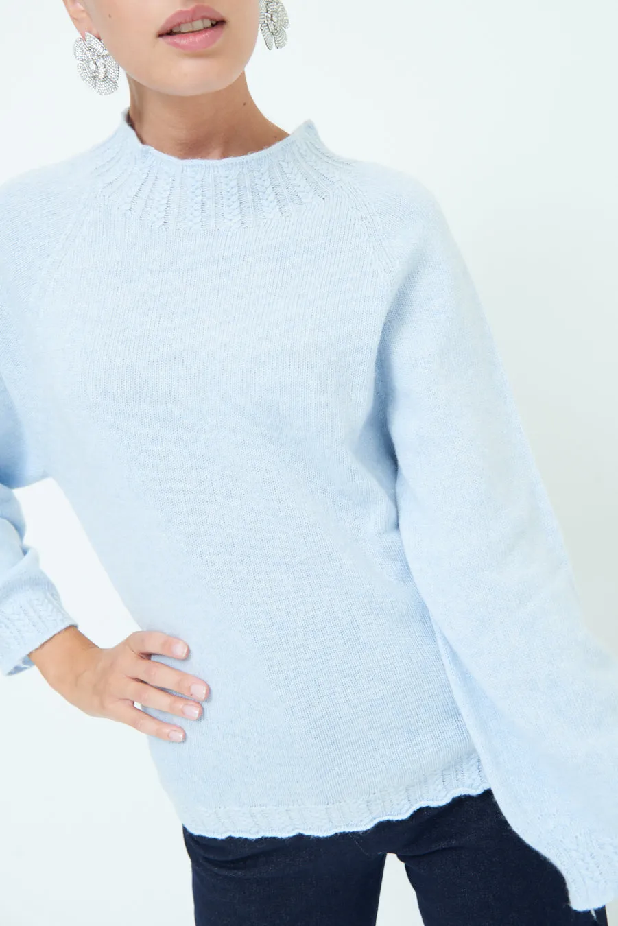 Cozy balloon sleeve sweater wholesale