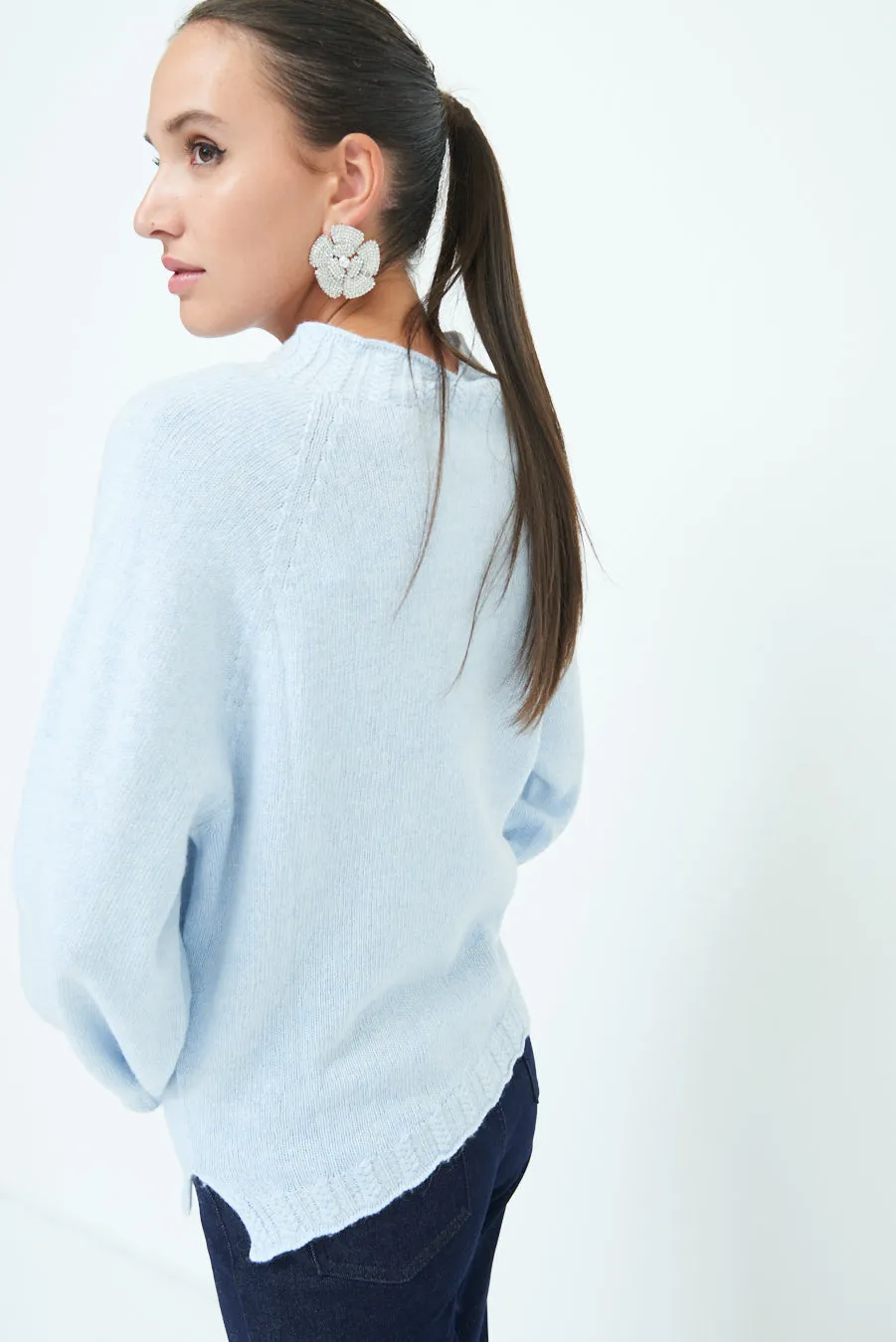 Cozy balloon sleeve sweater wholesale