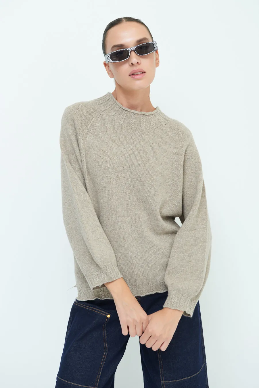Cozy balloon sleeve sweater wholesale