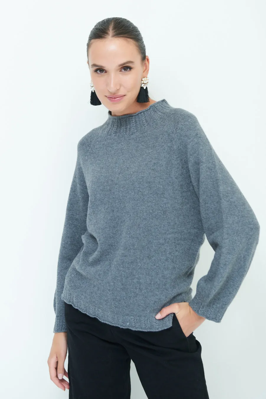 Cozy balloon sleeve sweater wholesale
