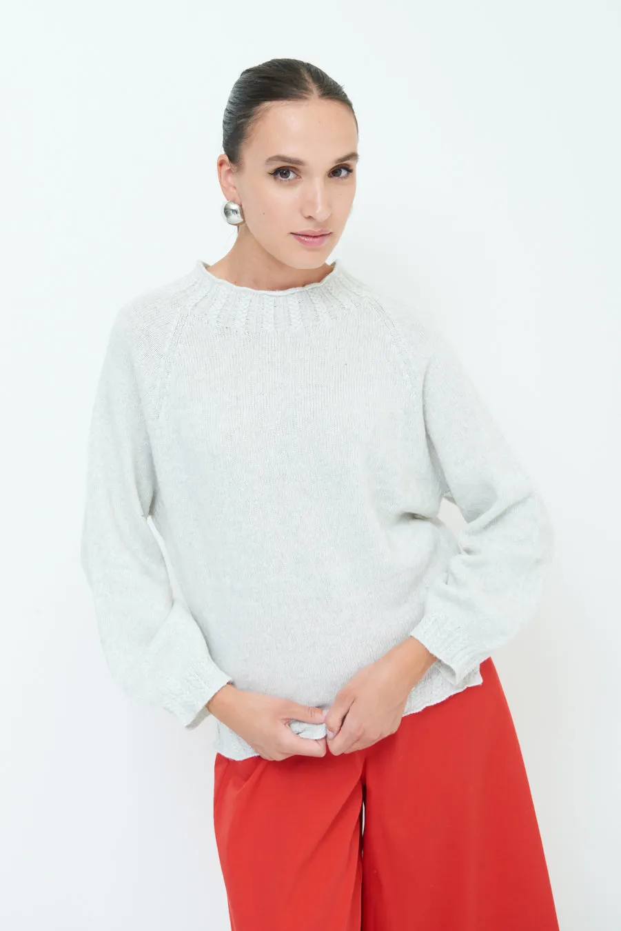 Cozy balloon sleeve sweater wholesale