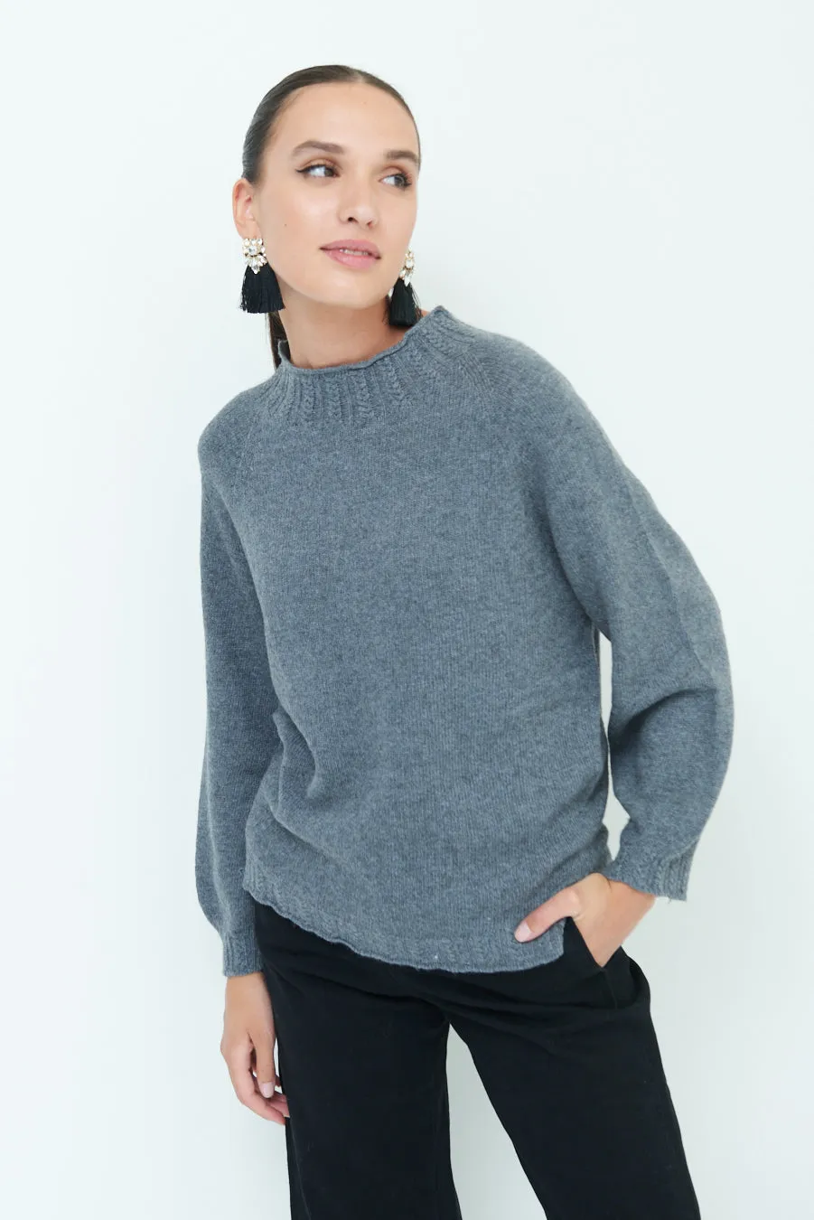 Cozy balloon sleeve sweater wholesale