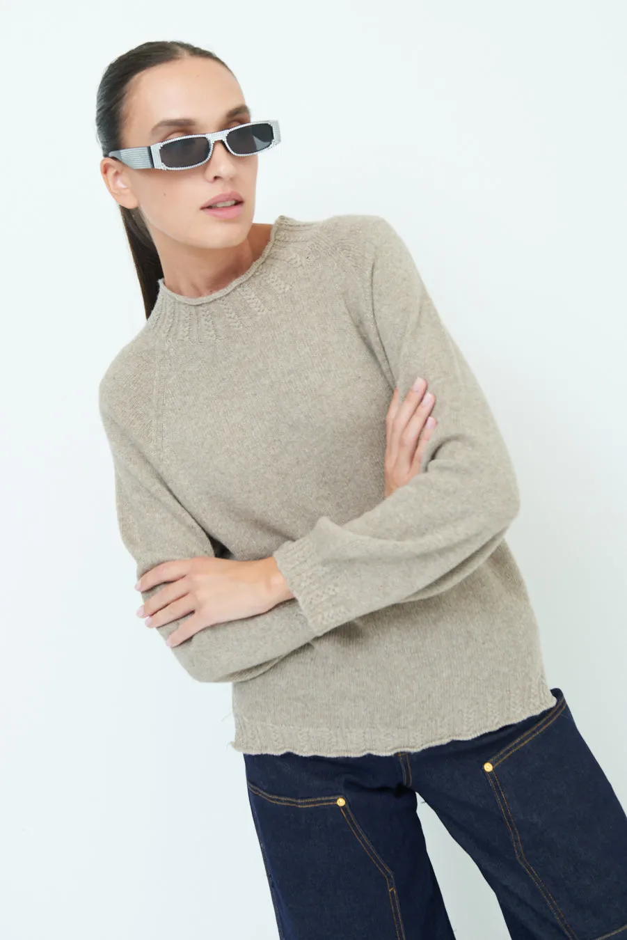 Cozy balloon sleeve sweater wholesale
