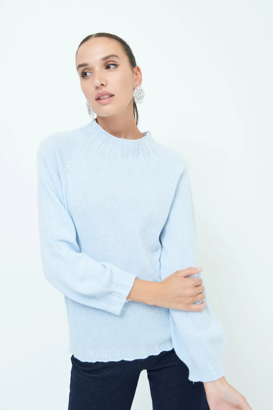 Cozy balloon sleeve sweater wholesale