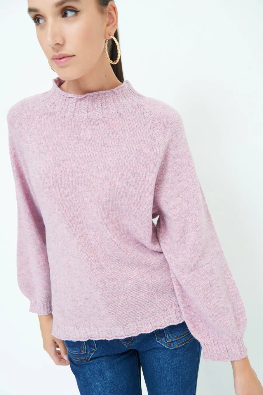 Cozy balloon sleeve sweater wholesale