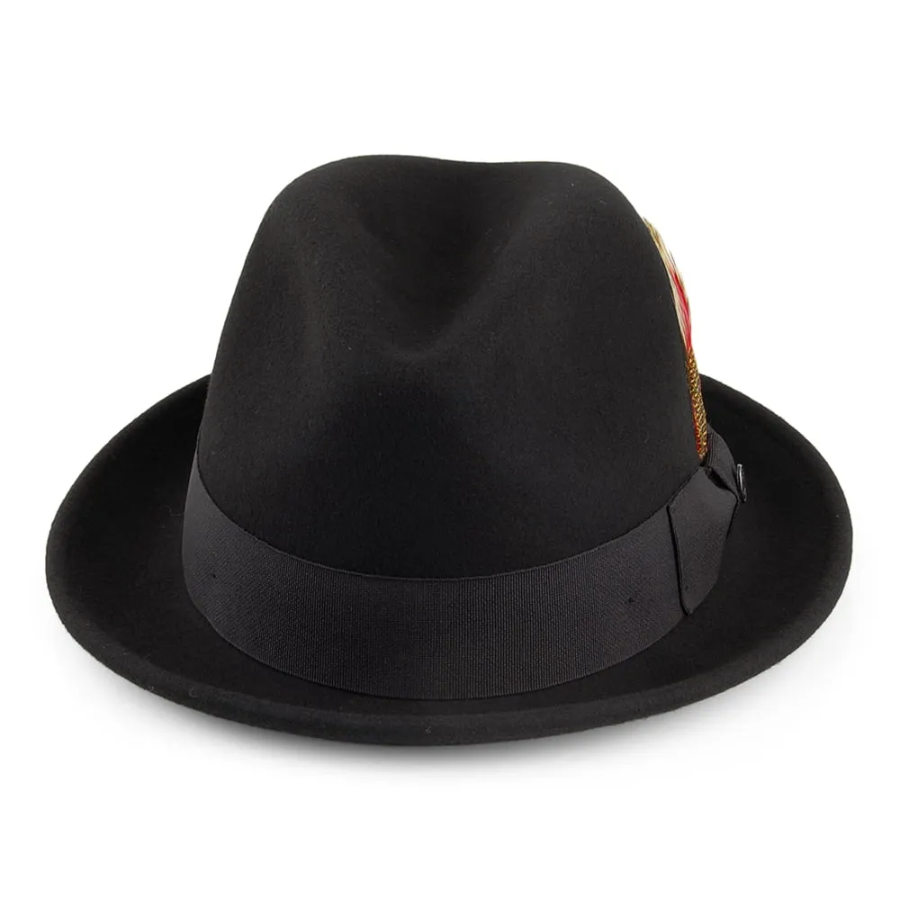 Crushable Blues Trilby Hat - Black