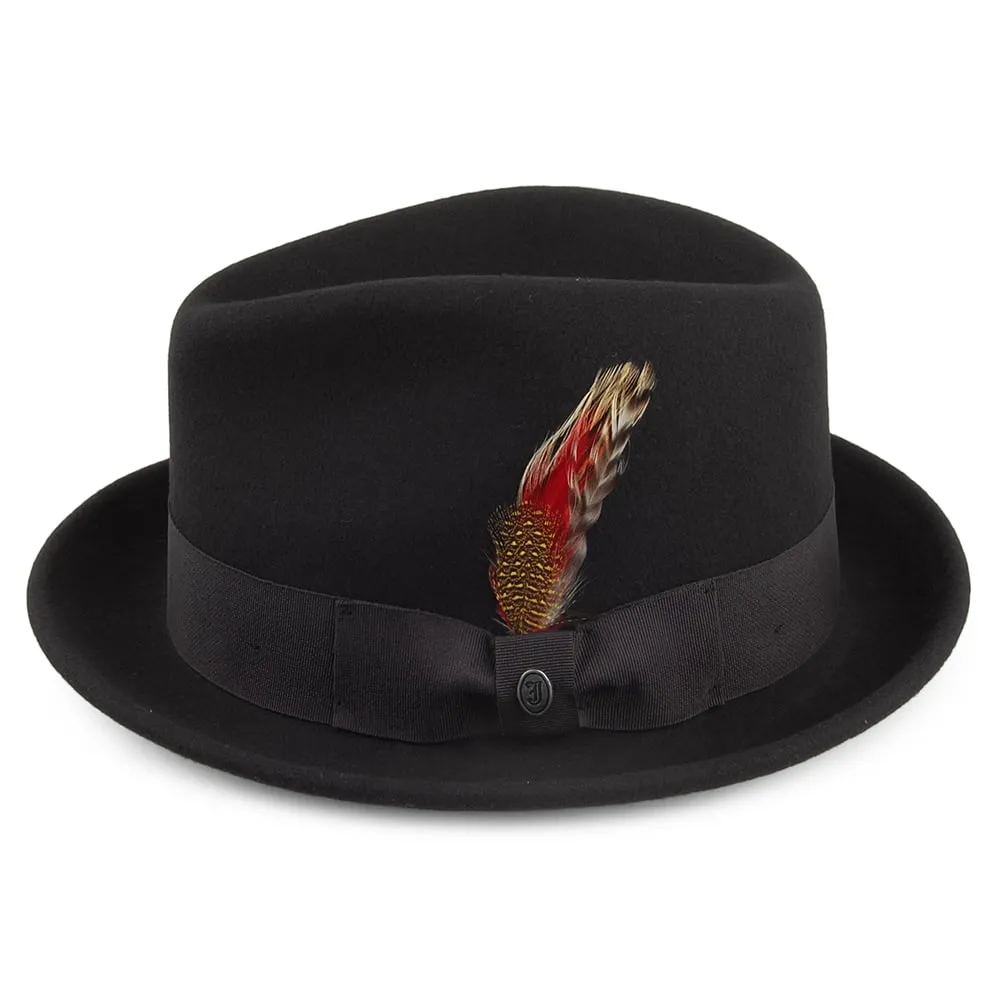 Crushable Blues Trilby Hat - Black