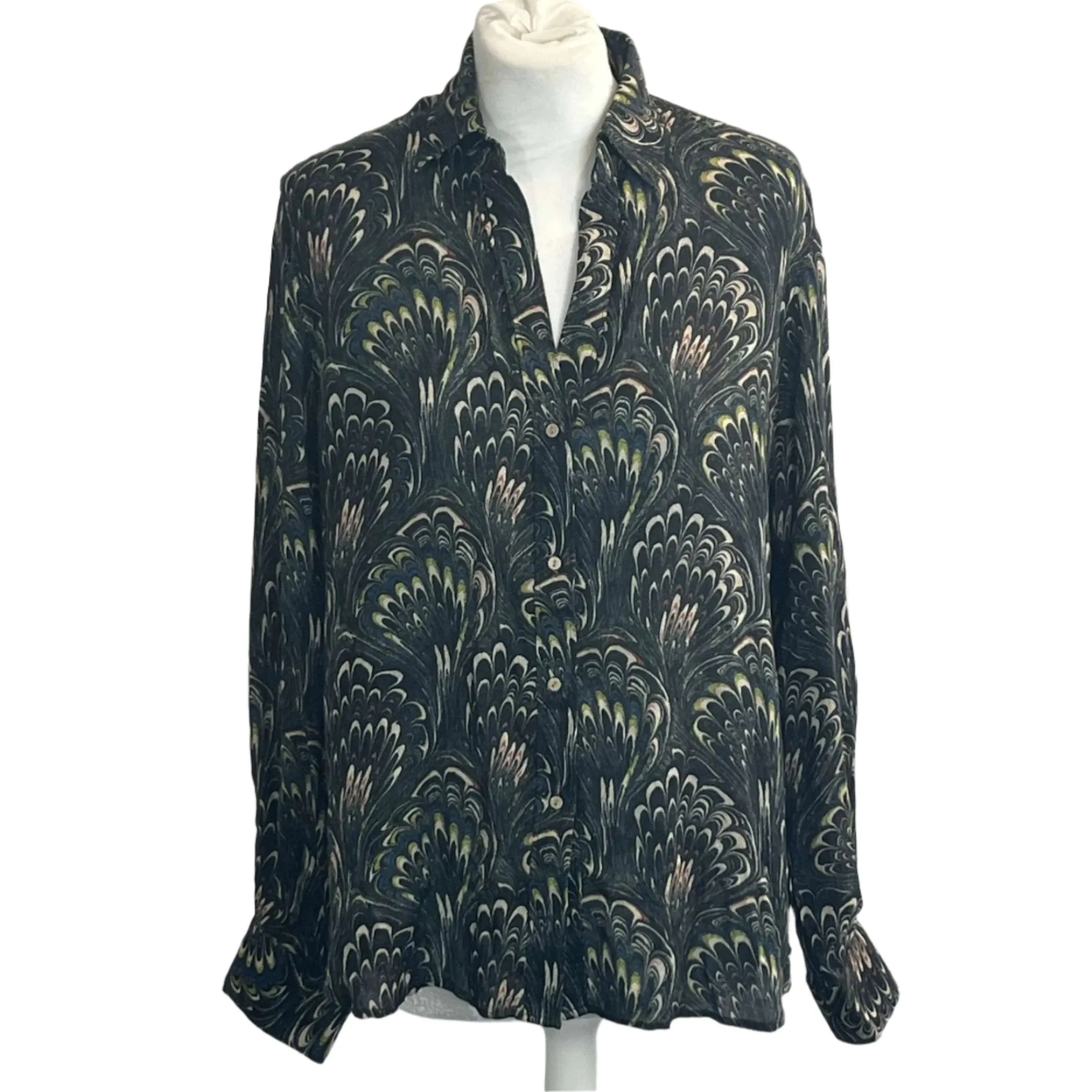 Diega Marbled Earth Tone Shirt L