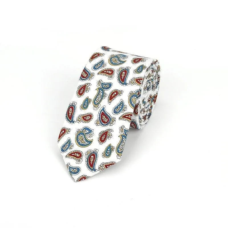 Elegant Paisley Cotton Tie