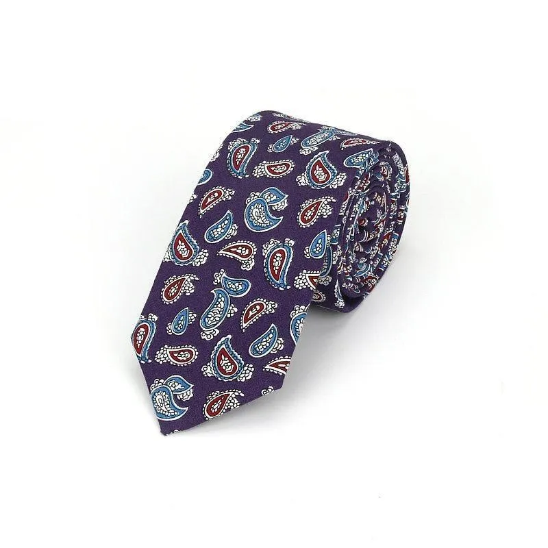 Elegant Paisley Cotton Tie