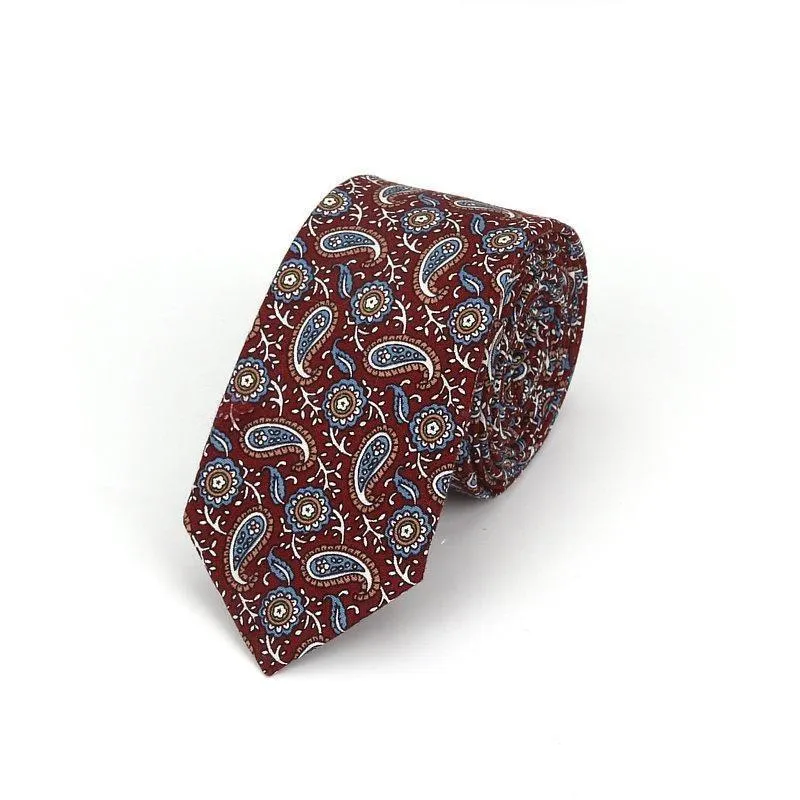 Elegant Paisley Cotton Tie