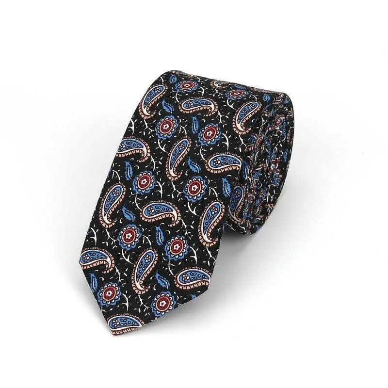 Elegant Paisley Cotton Tie